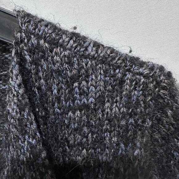 Beyond Threads Cardigan Sweater Womens Small Gray Blue Alpaca Silk Belted Knit - Picture 8 of 10